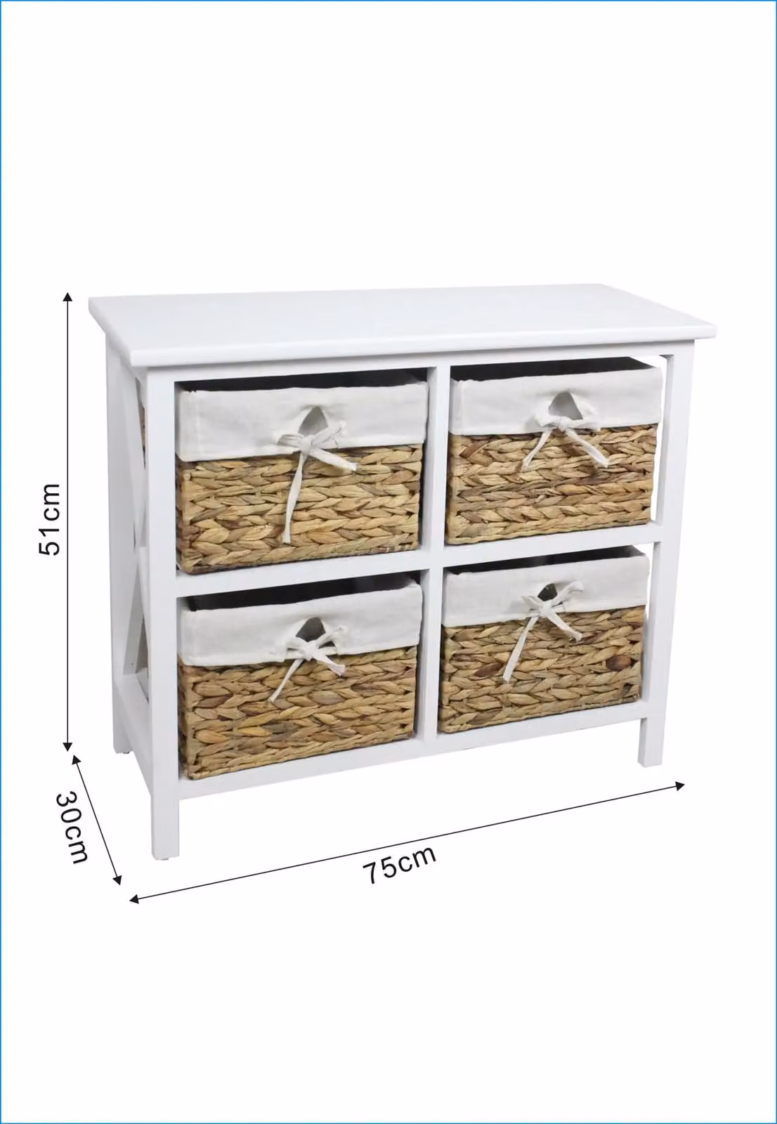 Home Source Dartmouth 4 Drawer Storage Unit in White – 2