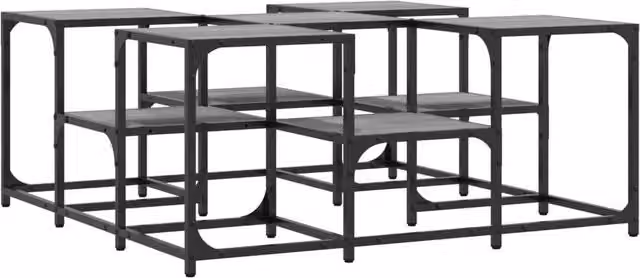 Berkfield Home Square Coffee Table in Grey Sonoma, W/D/H: 91 x 91 x 40 cm – 1