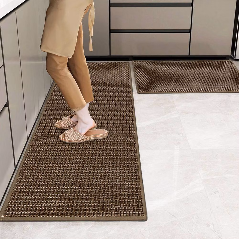 Marlow Brown Woven Non-Slip Kitchen Mat Set of 2, W/D: 45 x 150 cm – 2