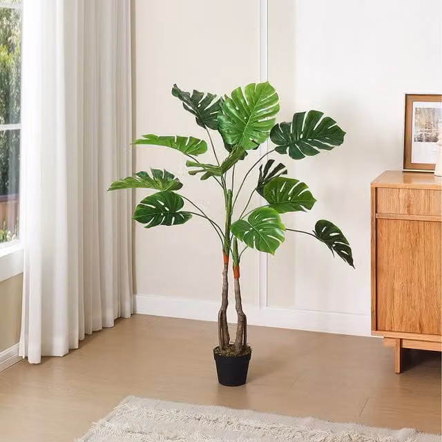 Komore Artificial Monstera Deliciosa Tree in Green, Height: 120 cm
