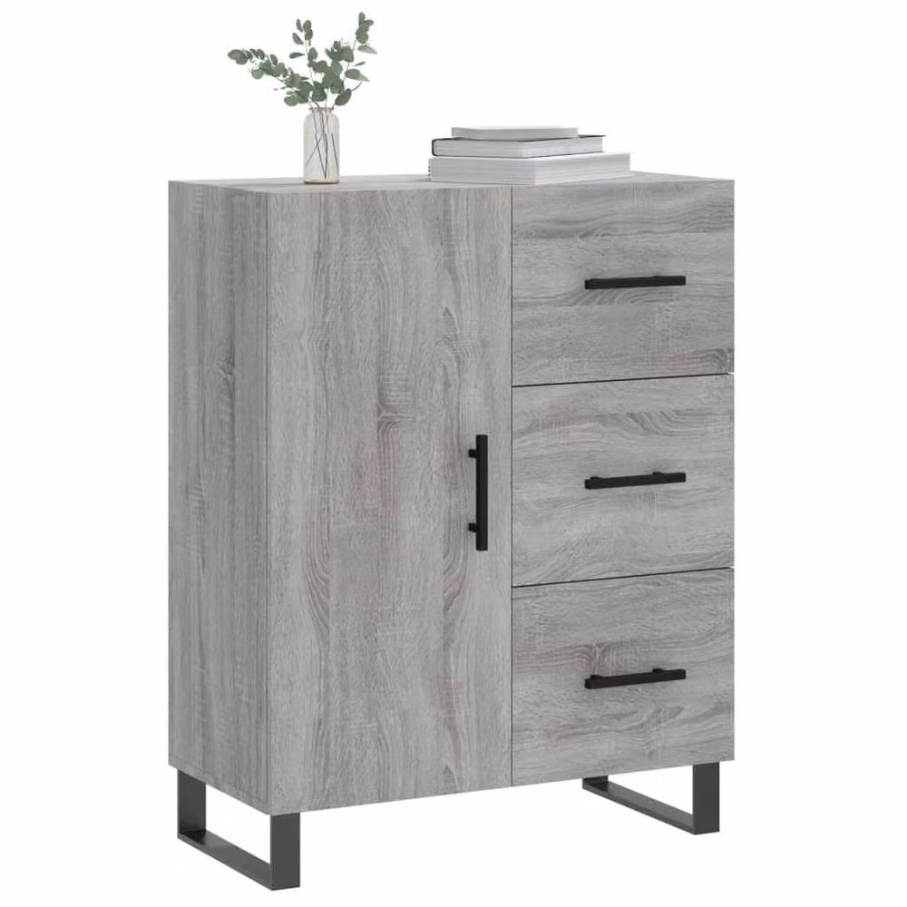Berkfield Home Grey Sonoma Sideboard, W: 69.5 cm, D: 34 cm, H: 90 cm – 3