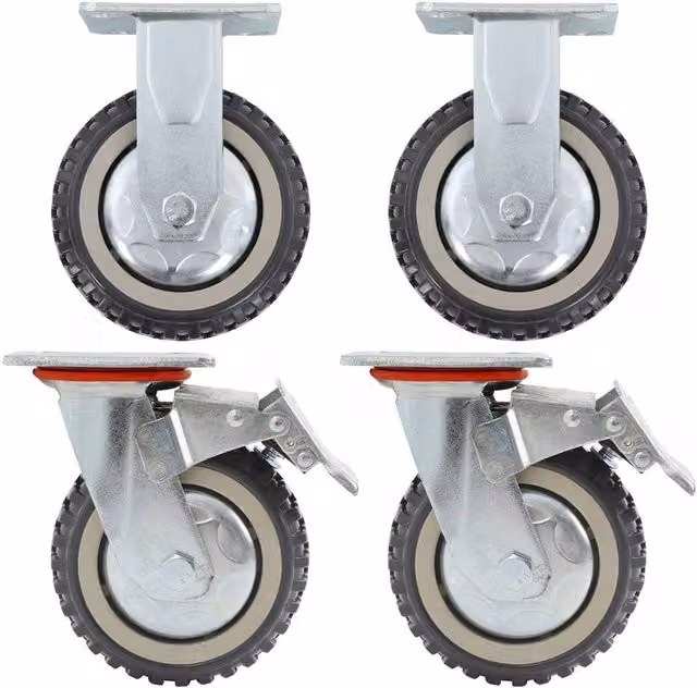 Havendro 4-Pack Replacement Furniture Caster Wheels in Black and Silver – 1