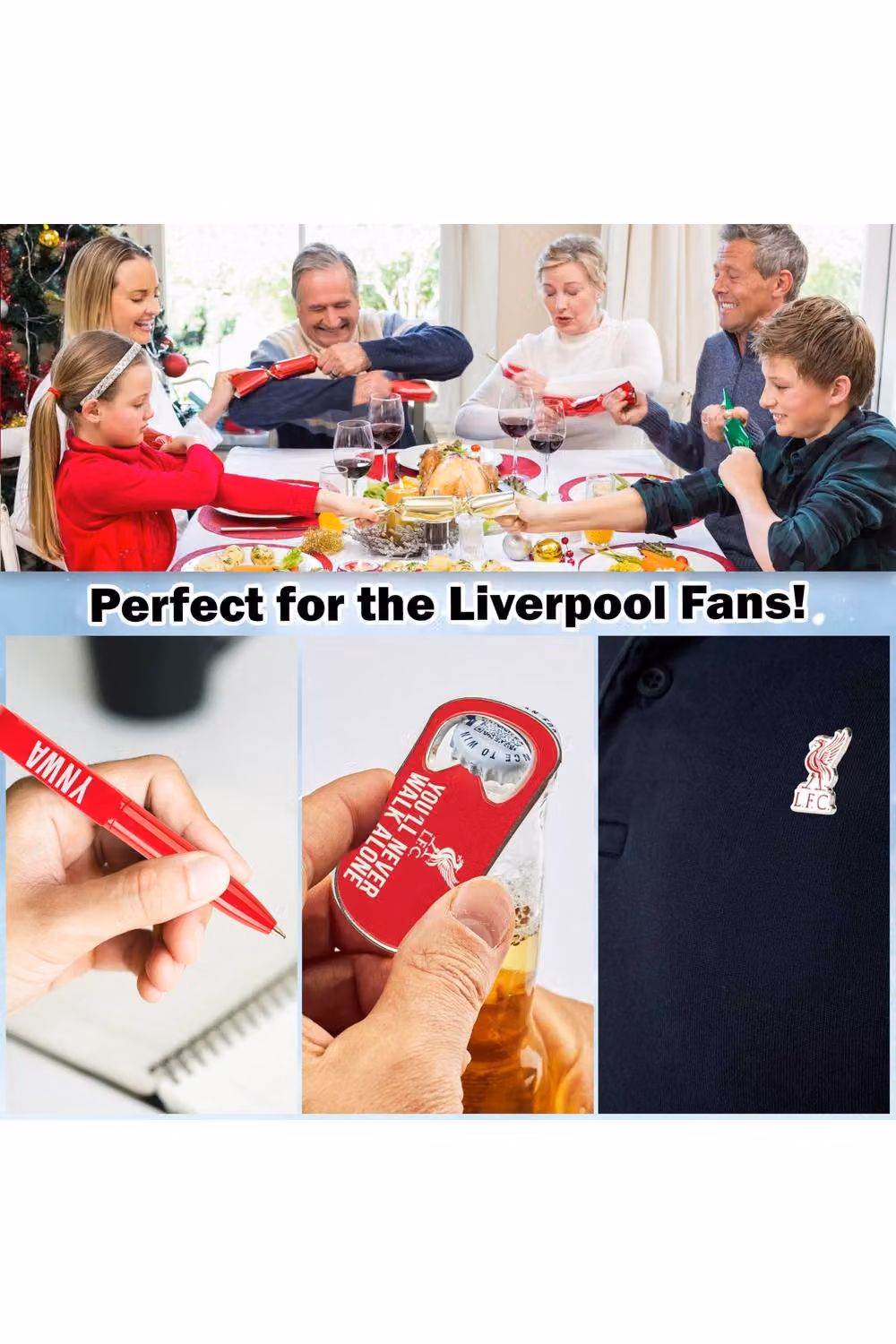 Get Trend Liverpool FC Luxury Christmas Crackers, Pack of 6, Red and Multicolour – 9