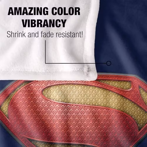Warner Bros. Man of Steel Dad of Steel Super Soft Fleece Throw Blanket, Multicolour – 3