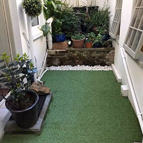 GardenKraft Dark Green Artificial Grass Roll, 20mm Pile Density, UV Resistant – 10