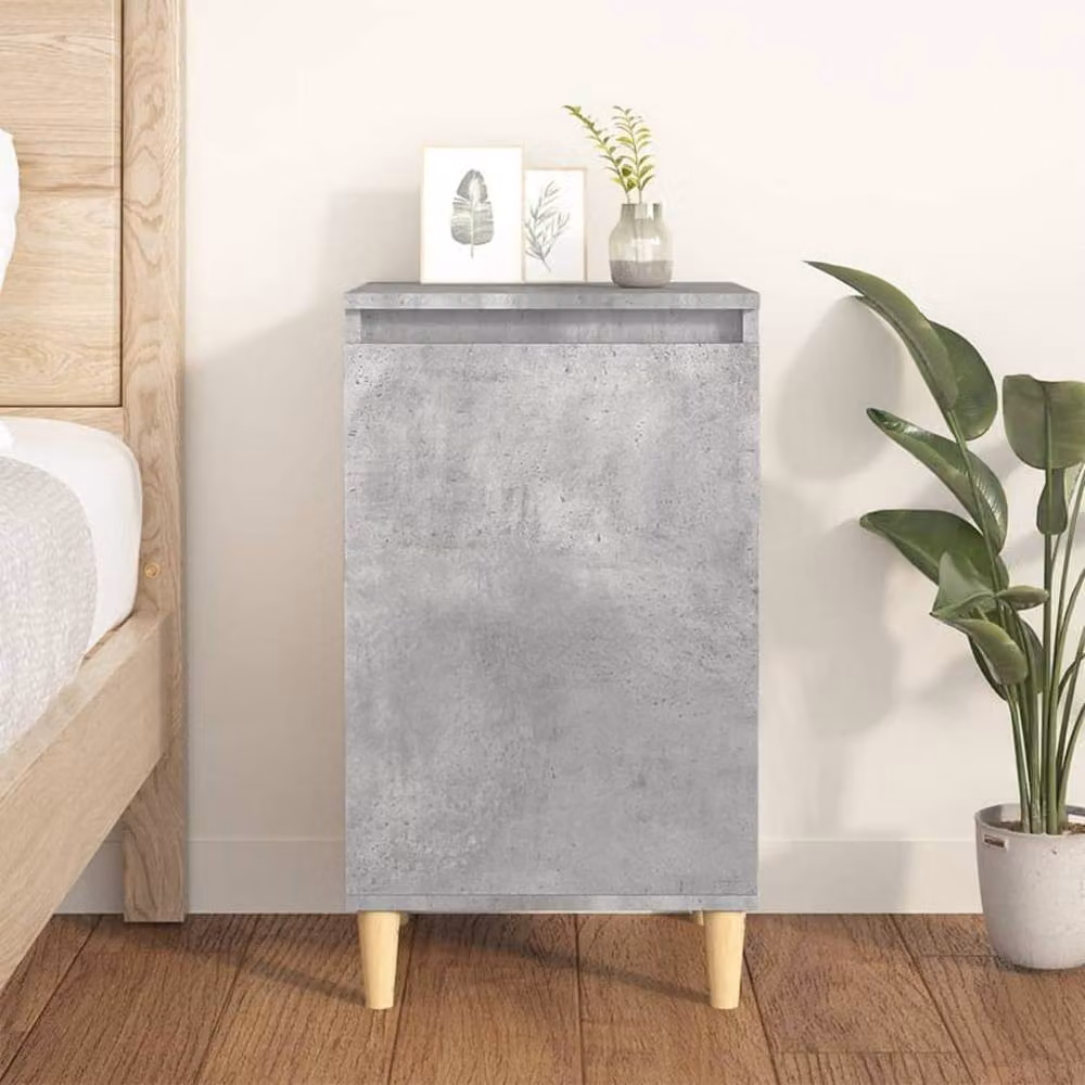 Berkfield Home Bedside Cabinet in Concrete Grey, W/D/H: 40 x 35 x 70 cm – 2