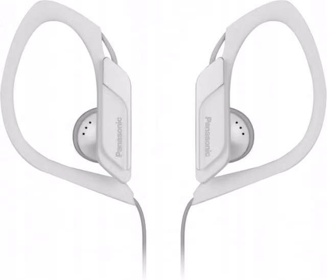 Panasonic RP-HS34E Water Resistant Sports In-Ear Headphones - White