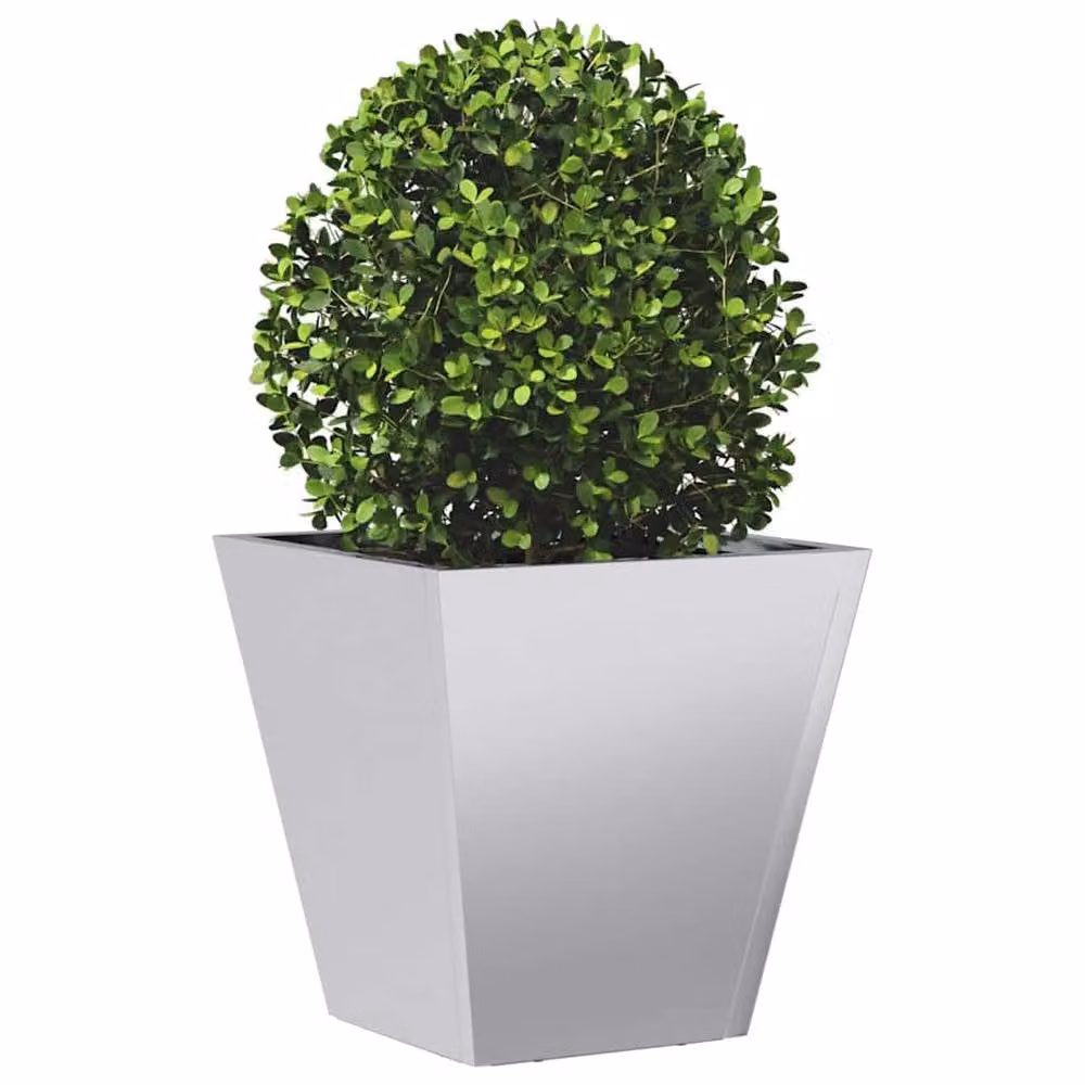 Berkfield Home Galvanised Steel Garden Planter Tubs in Grey, 2 Pack, W/D/H: 30 x 30 x 30 cm – 3