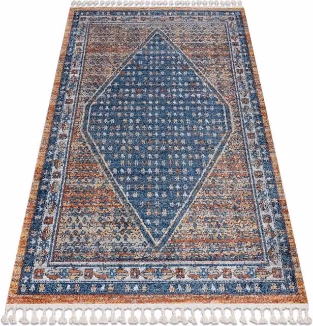RugsX Belle Blue Rectangular Rug, W: 120 cm, D: 170 cm