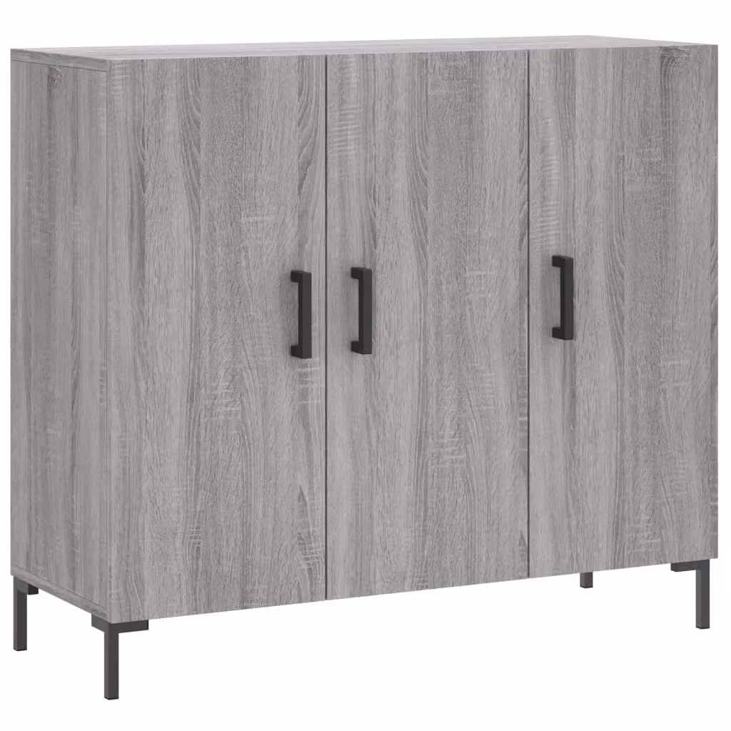 Berkfield Home Grey Sonoma Sideboard in Engineered Wood, W/D/H: 90 x 34 x 80 cm – 2