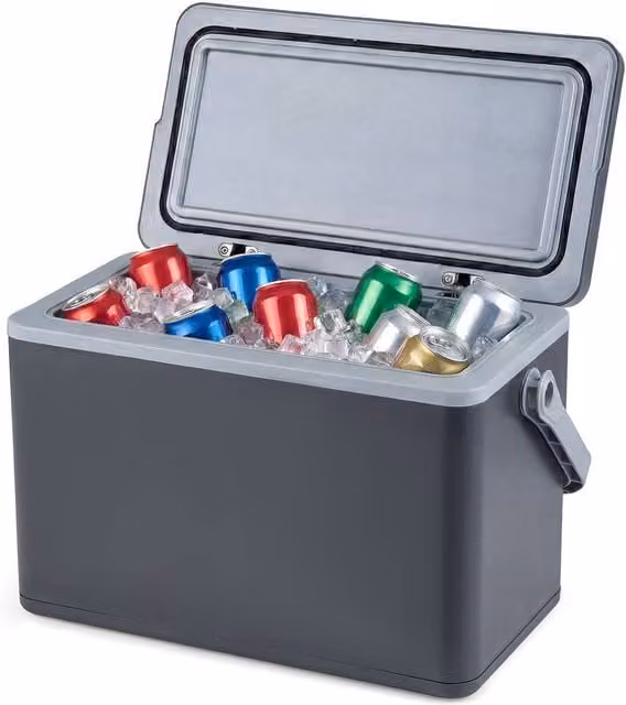 Costway Portable Hard Cooler 12L Injection Moulded Insulated Ice Chest in Grey