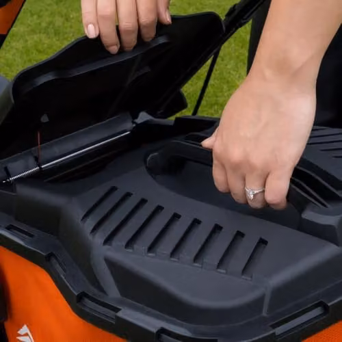 Yard Force EM N37B Electric Lawnmower, 1600W, 37cm Steel Blade, Black and Orange – 4