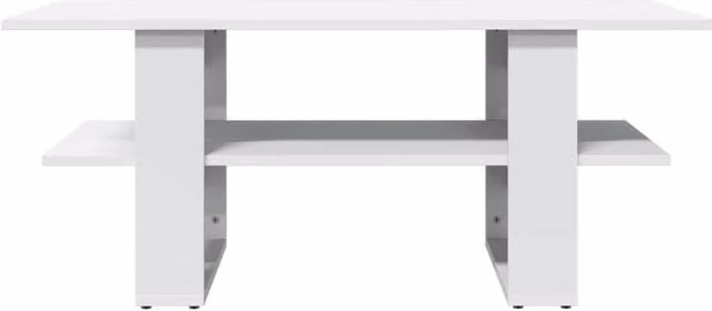 Berkfield Home White Decorative Coffee Table in Engineered Wood, W/D/H: 102 x 55 x 42 cm – 1