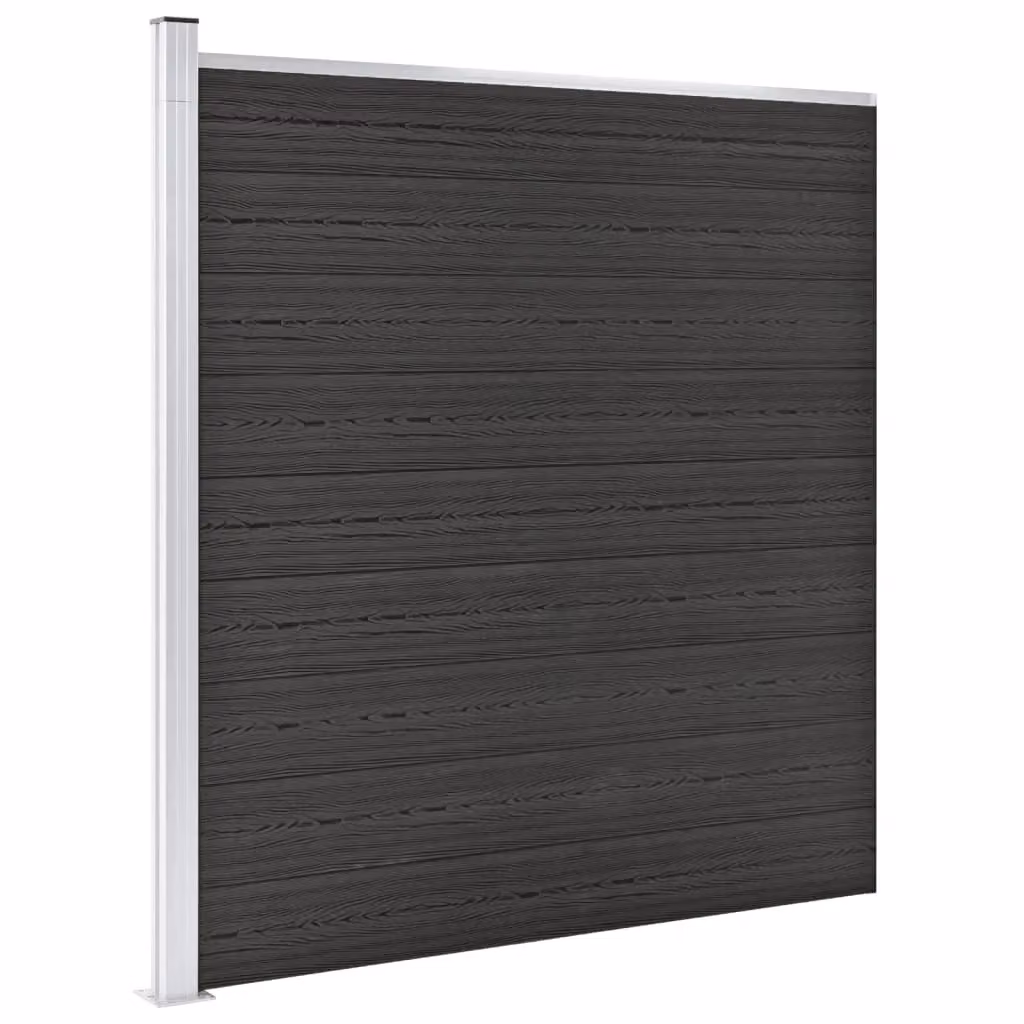 Berkfield Home Grey WPC Garden Fence, W: 175 cm, H: 186 cm – 2
