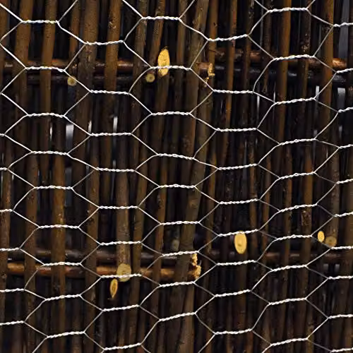 Kingfisher Silver Galvanised Steel 13mm Chicken Wire Mesh Netting for Indoor Plant Support, W: 90 cm, L: 4 m – 2