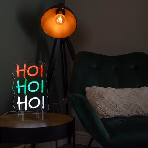 Samuel ALEXANDER Ho Ho Ho Christmas Neon Sign, Red, Green or White, 29 cm – 2