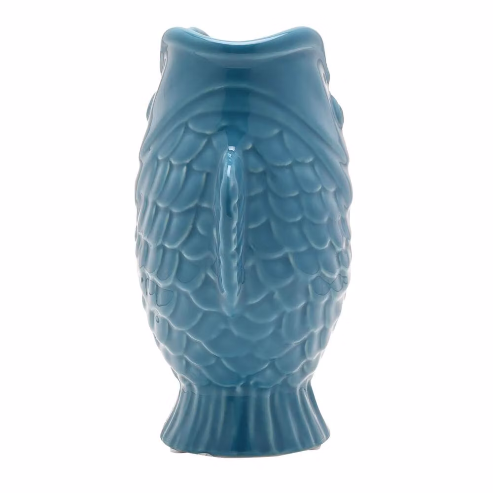 Hestia Ceramic Carp Vase in Light Blue – 2