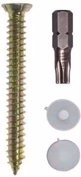 JCP Construction Products Yellow Torx Self-Countersinking Concrete Screws, Box of 50, Diameter: 7.5 mm, Length: 150 mm