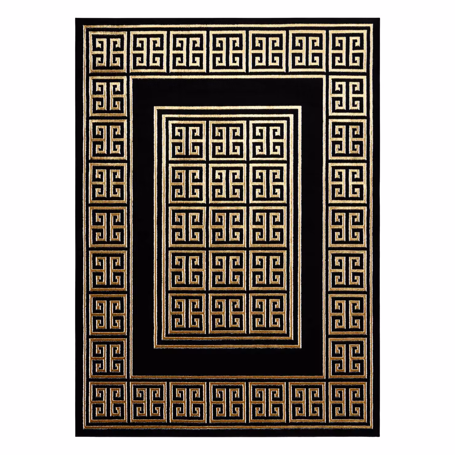 RugsX Allure Geometric Modern Black Rectangular Rug W/D/H: 170 x 120 cm – 2
