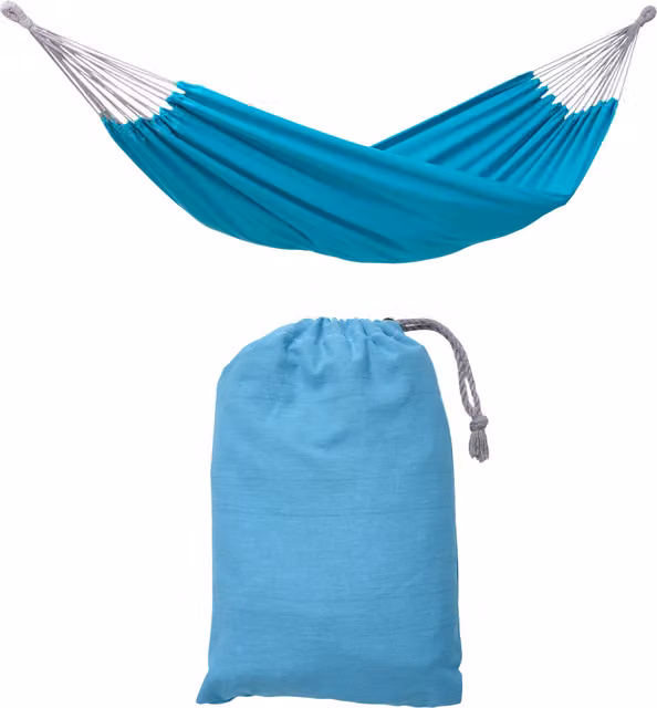 Amazonas Florida Kiwi Hammock in Blue and Turquoise Cotton-Blend Fabric