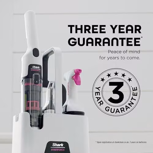 Shark StainForce Cordless Spot Cleaner, Lightweight and Portable Rechargeable White Spot and Stain Cleaner for Car Use – 2