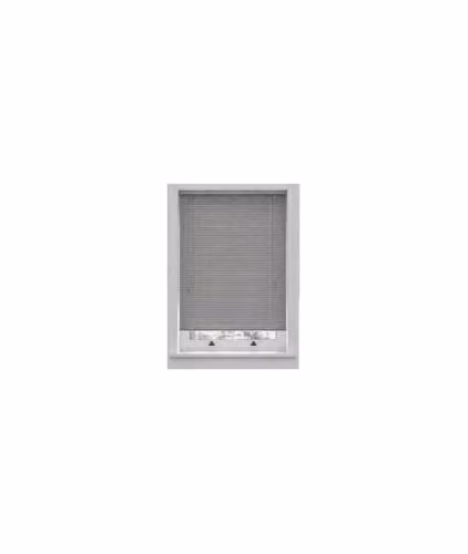 New Edge Blinds Grey PVC Venetian Blind with 25mm Slats, W: 55 cm, H: 152 cm