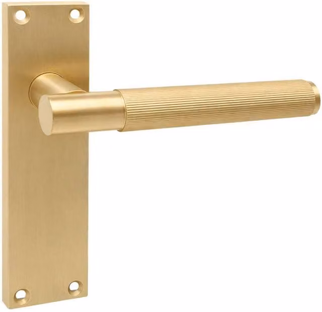 Golden Grace Victorian T-Bar Door Handles in Brushed Gold Metal, 1 Pair