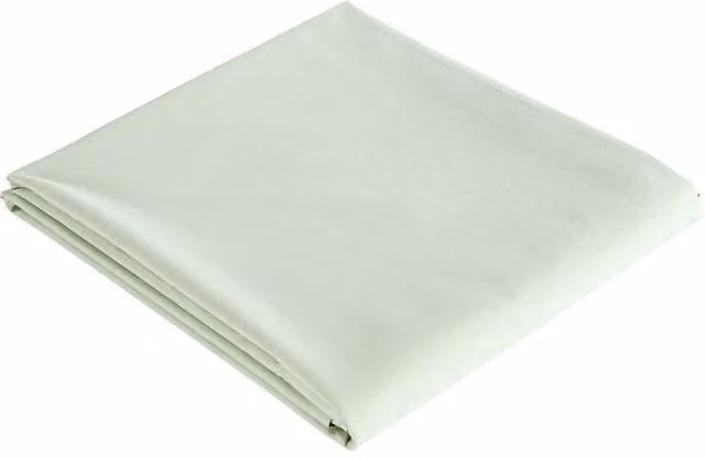 CHRISTY Pure Cotton Percale Single Flat Sheet in Green, 90 x 200 cm
