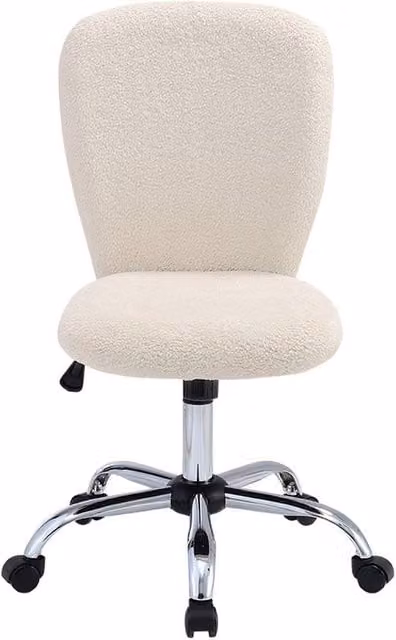 Garden Sanctuary Beige Plush Armless Task Chair with Castors – 1