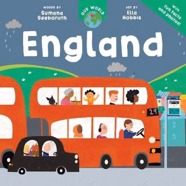 Sumana Seeboruth Our World: England Paperback Book by Barefoot Books in White and Multicolour