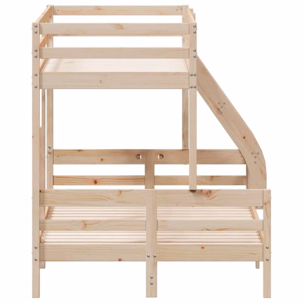 Berkfield Home Solid Wood Bunk Bed in Brown, W/D/H: 80 x 200 cm or 120 x 200 cm – 2