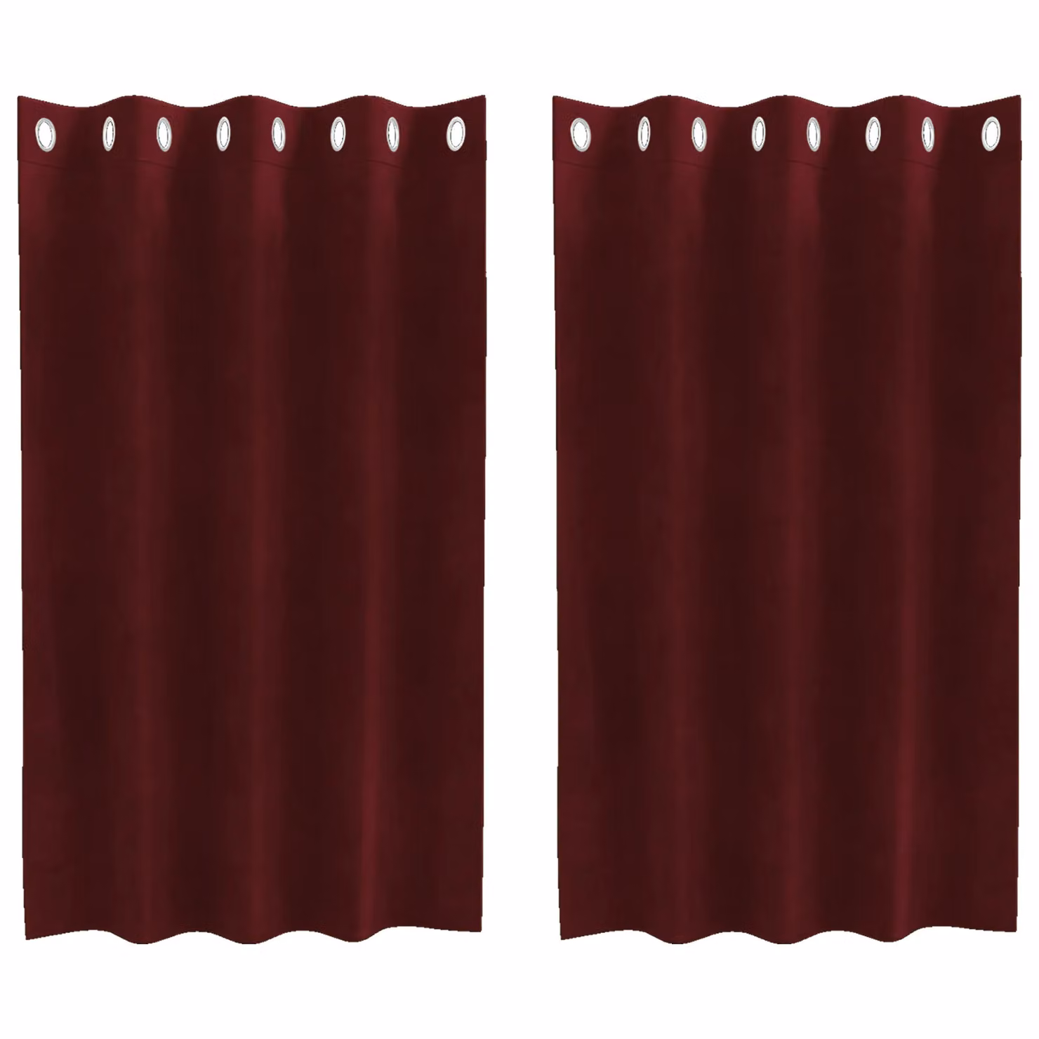 Berkfield Home Wine Red Velvet Blackout Curtains with Eyelets, 2 Pack – 2