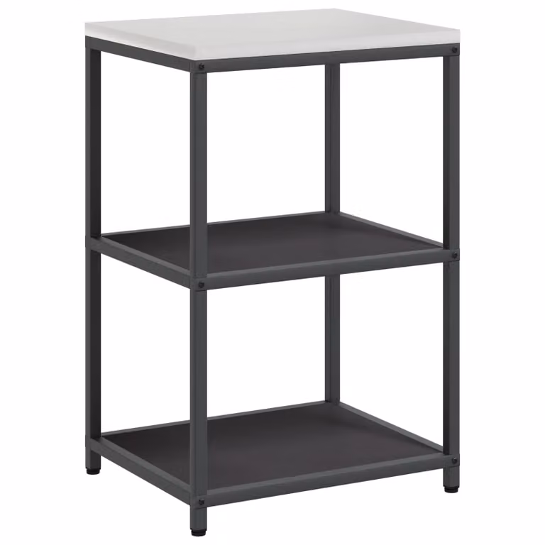 Berkfield Home Kitchen Storage Shelf in Matt Black Metal