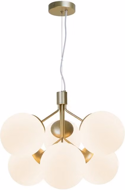 Nordlux Ivona Sphere Pendant Light in Gold and Brass with Transparent Glass, E27