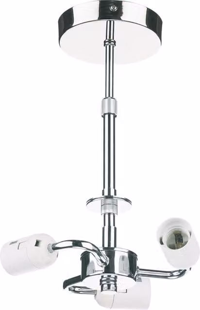 Dar SF5350 Suspended Modern Dimmable Height Adjustable Pendant Light in Silver and Chrome