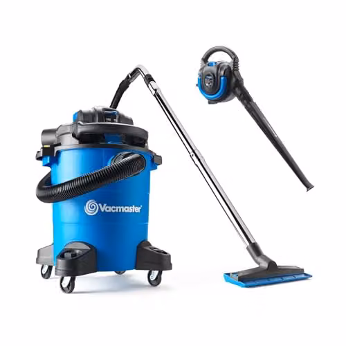 Vacmaster WD18 AG+ Garden and Artificial Grass Vacuum Cleaner and Detachable Handheld Leaf Blower, Blue, 1500W, 18 Litre – 1