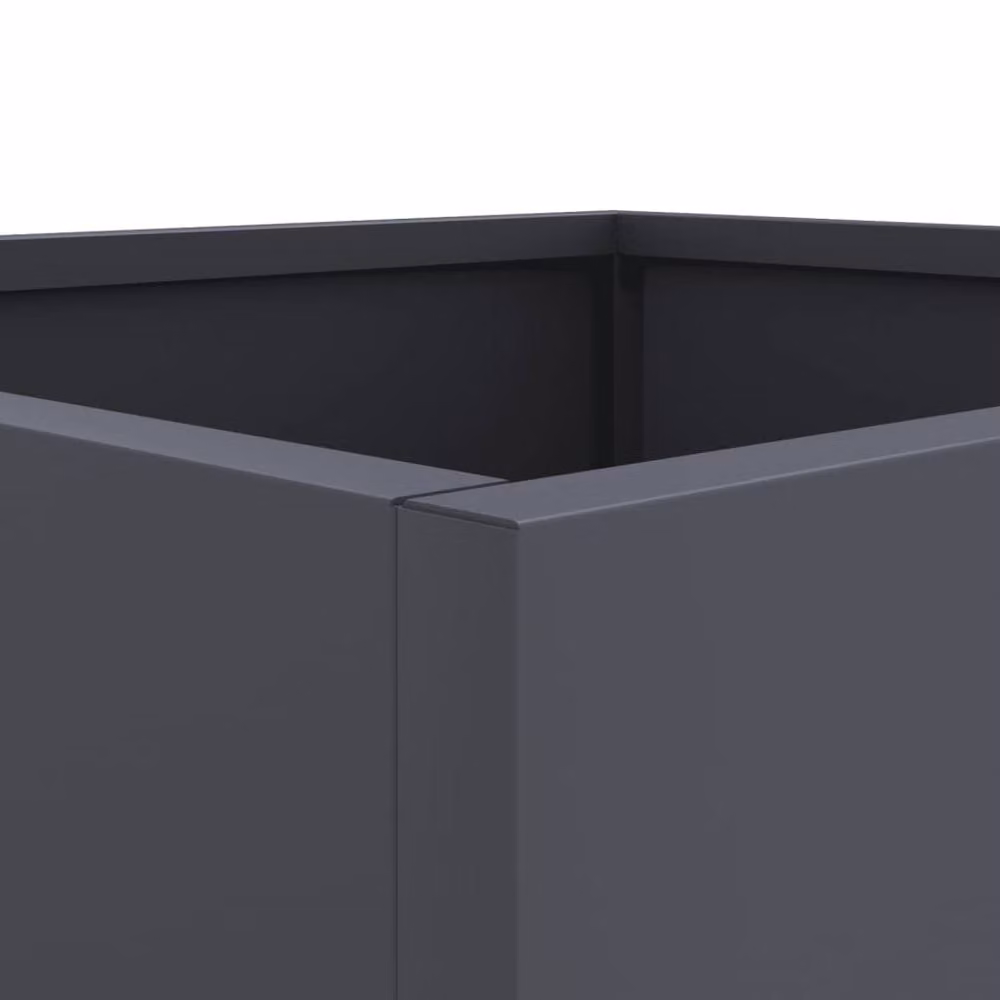 Berkfield Home Anthracite Steel Column Planter, W/D/H: 32 x 29 x 75 cm – 4