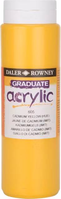 Daler Rowney Graduate Acrylic Paint Cad Yellow Hue, 500ml