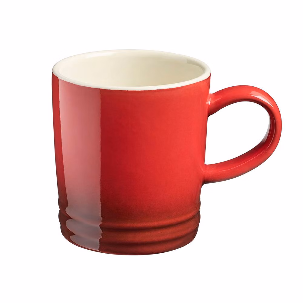 Cooks Professional 4 Piece Red Stoneware Tea and Coffee Mug Set, 240ml per mug – 2