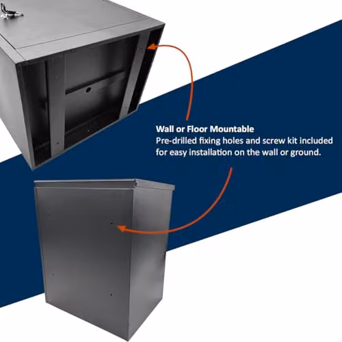 Nicoman Steel Wall Mounted Parcel Box in Black – 3