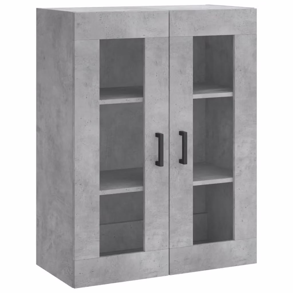Berkfield Home Industrial Highboard in Concrete Grey with Glass Doors, W/D/H: 69.5 x 34 x 180 cm – 3