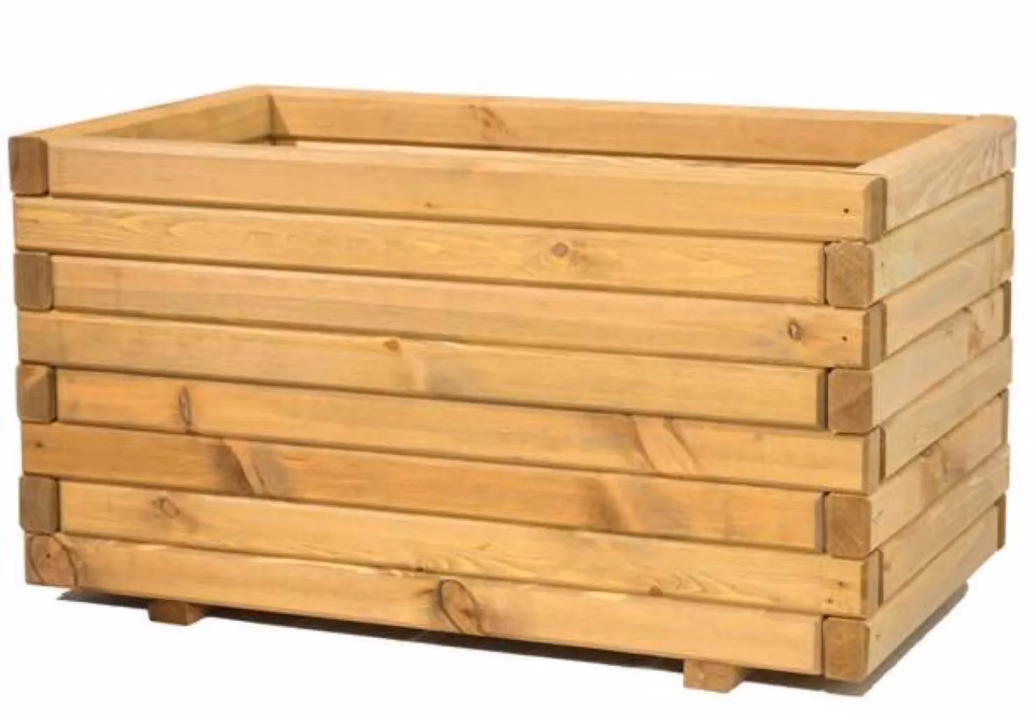 Primrose Treated Pine Raised Flower Bed Planed Trough Planter in Natural Wood, Width: 70 cm – 3