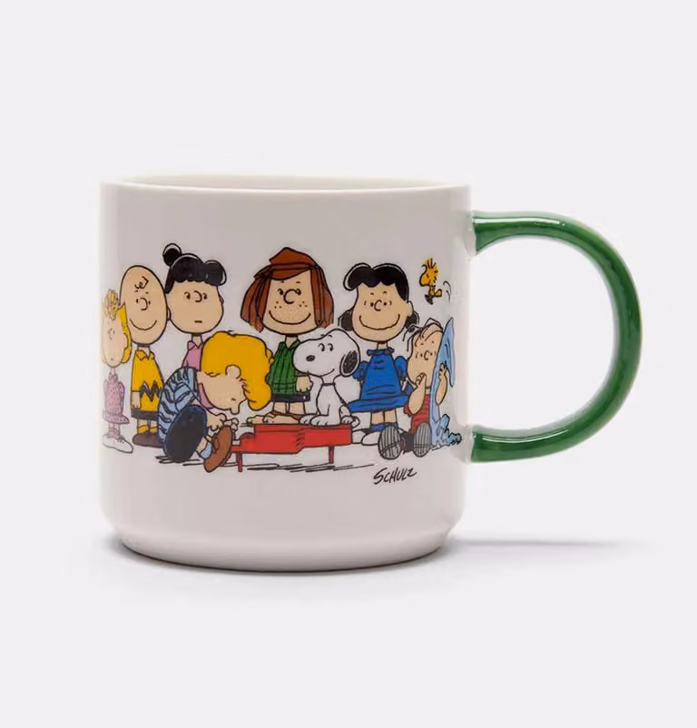 Magpie Gang and House Bone China Mug, White, 330ml