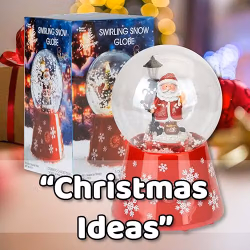 VFM e-Store Christmas Snow Globe Light Up Blower Decoration in Pink and Red, W/D/H: 18 x 12 x 12 cm – 5