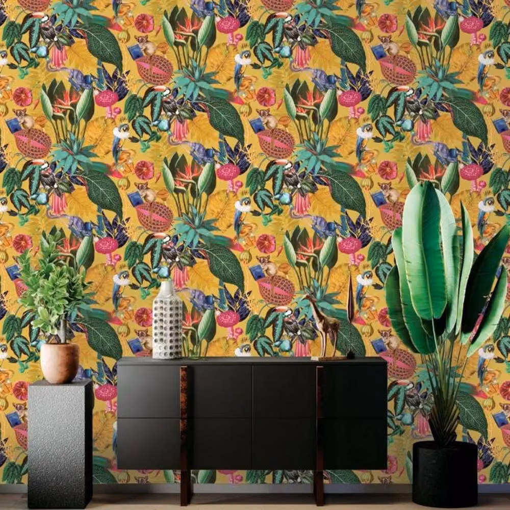 Holden Décor Wonderland Tropical Yellow Botanical Wallpaper Roll – 2