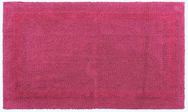 Homescapes Luxury Reversible Cotton Bath Mat, Pink, W: 50 cm, D: 80 cm – 1