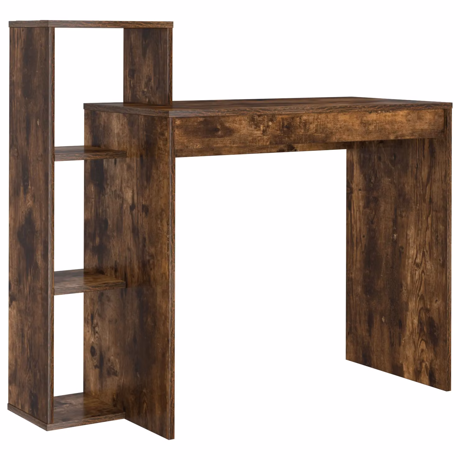 Berkfield Home Writing Desk in Smoked Oak Brown, W/D/H: 100 x 90 x 0 cm – 2