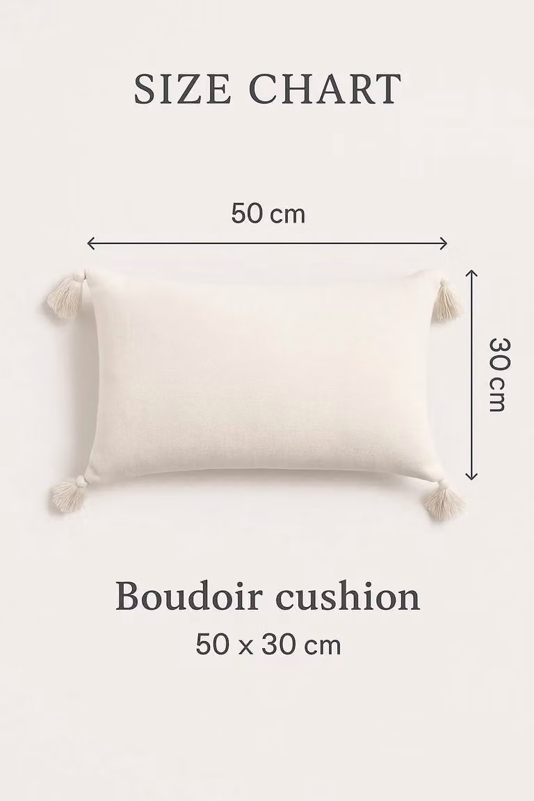 Rapport Home Everdean Filled Boudoir Cushion in White, W: 50 cm, D: 30 cm