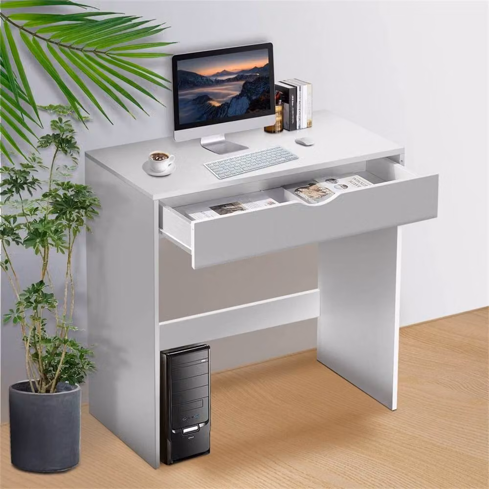 Nordara White Wooden Dressing Table with 1 Drawer, W: 100 cm, D: 60 cm – 3