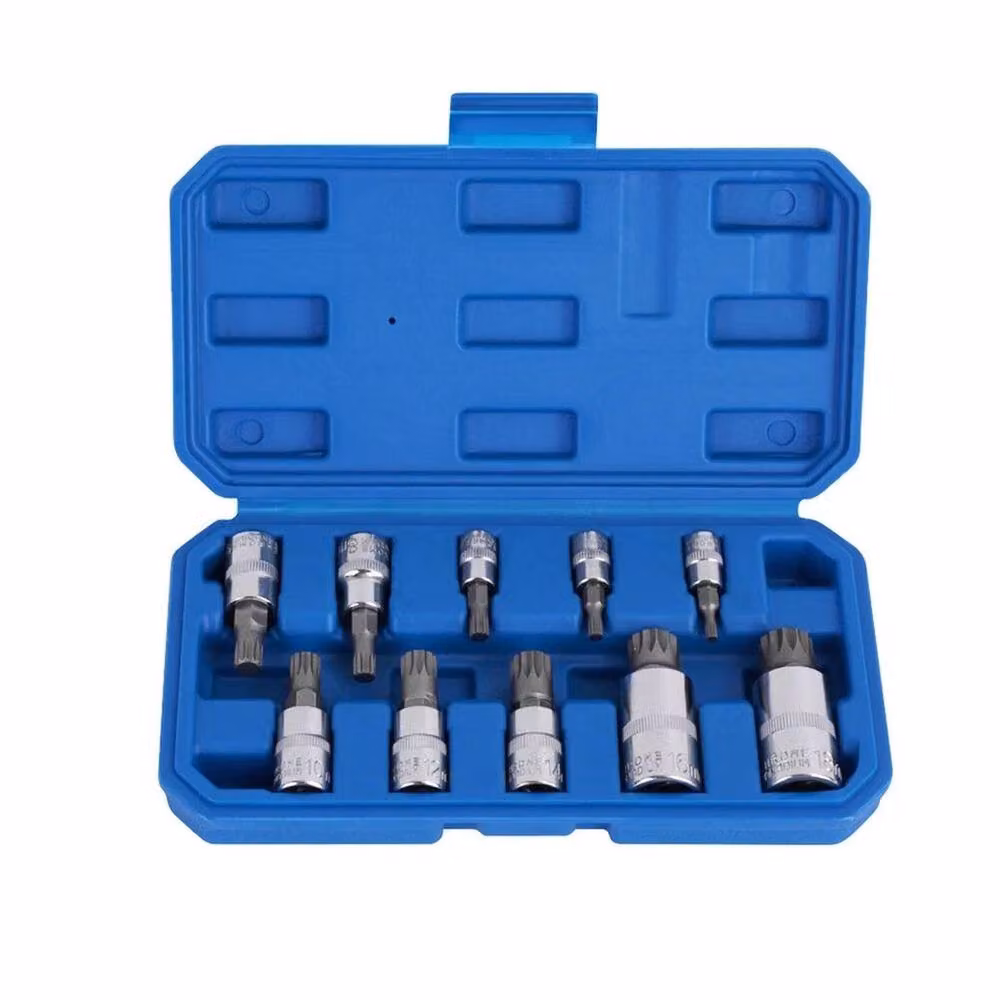 SPETLEK 10-Piece 1/2 inch Multi Spline Bit 12-Point Triple Socket Set in Silver – 2